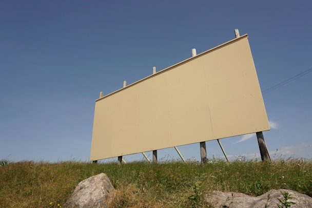 A blank billboard