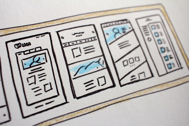 Wireframes for a website