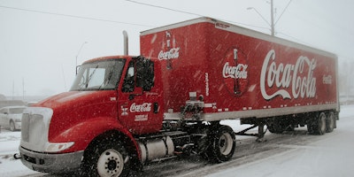 The famous red Coca-Cola Christmas truck
