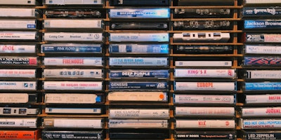A stack of cassette tapes