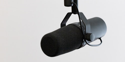 A podcast microphone