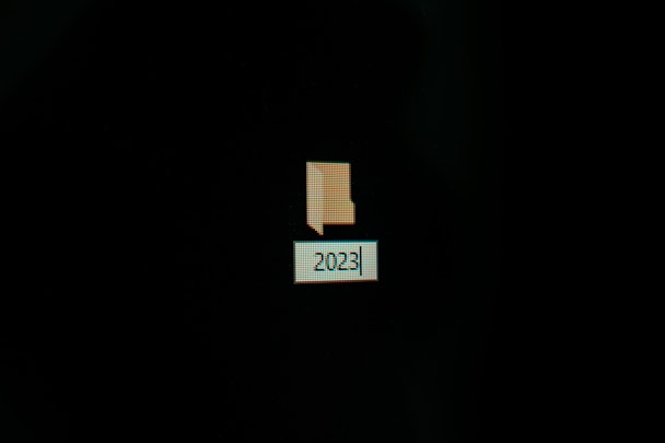 A computer file with the name '2023'
