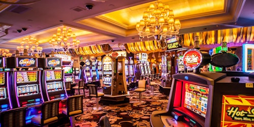 The interior of a casino
