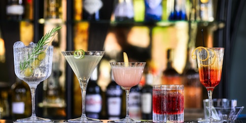An assortment of cocktails