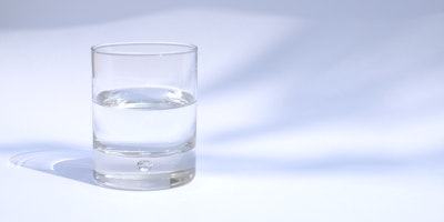 A glass half empty - or half full, depending on your disposition