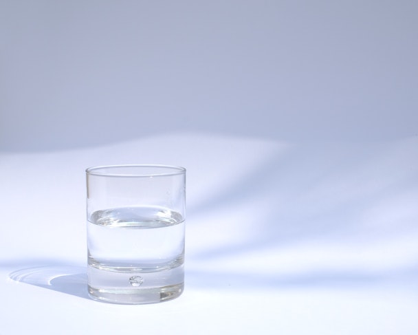 A glass half empty - or half full, depending on your disposition