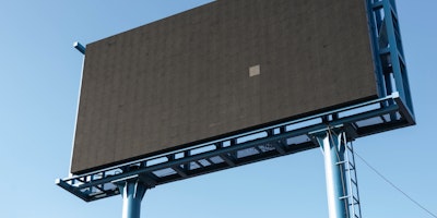 A blank billboard
