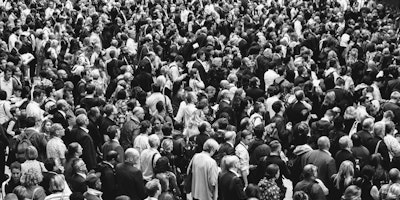A crowd of people