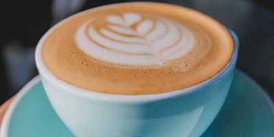 A coffee with latte foam art