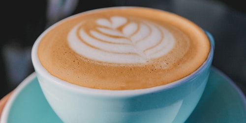 A coffee with latte foam art