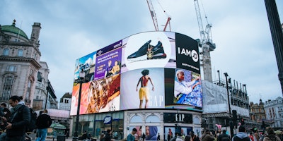 A digital billboard