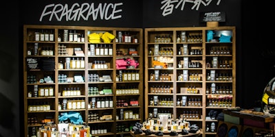 An assortment of products at beauty retailer Lush