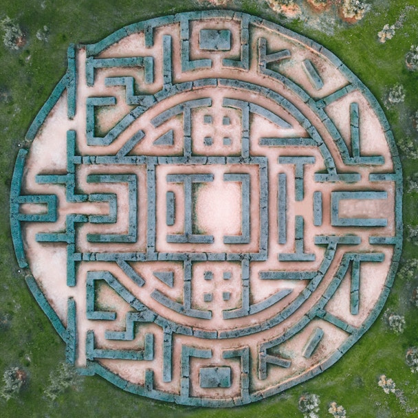 A maze, viewed from above