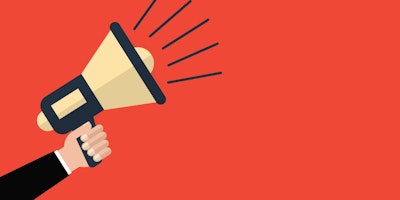 Amplification of content marketing through a megaphone