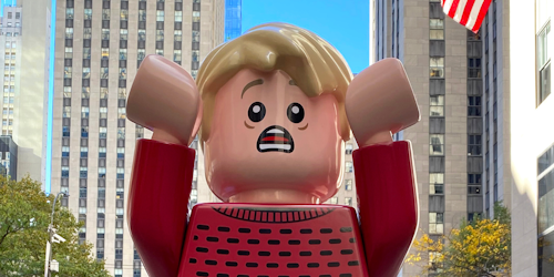 Kevin from Home Alone as giant Lego