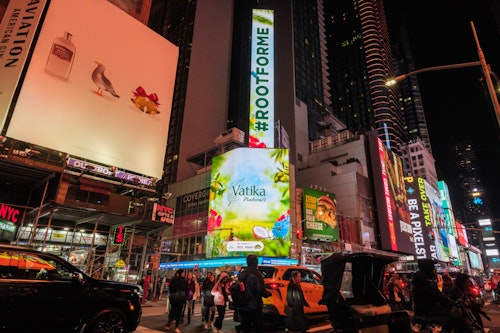 Vatika Naturals' out of home campaign in New York city
