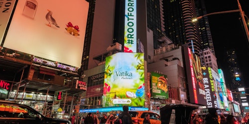 Vatika Naturals' out of home campaign in New York city