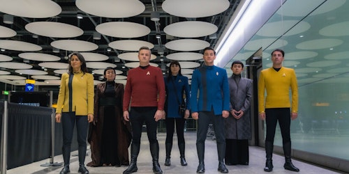 British Airways cabin crew dress up as Star Trek Starfleet characters 