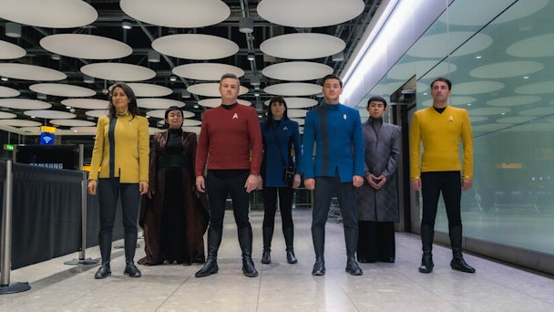 British Airways cabin crew dress up as Star Trek Starfleet characters 