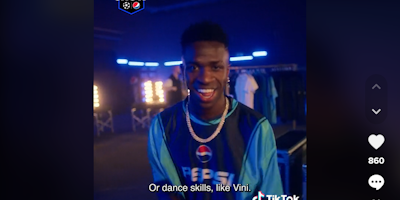 Pepsi took to TikTok to unveil its UEFA kick off line up