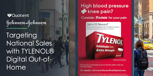 Tylenol won at The Drum Awards for Out of Home 2022 in the most effective use of programmatic category