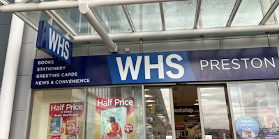 Image of WHSmith trial logo next to the NHS logo 