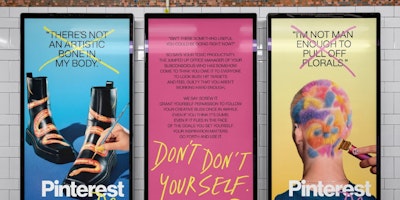Pinterest urges people to silent negative feelings with 'Don't Don't Yourself' campaign
