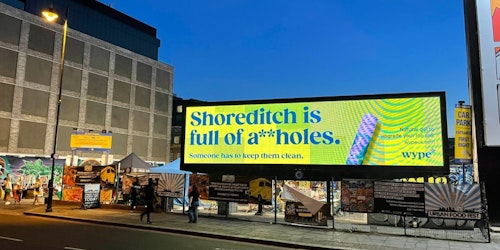 Wet wipe brand admits ‘Shoreditch is full of a**holes’ in butt-cheeky OOH campaign