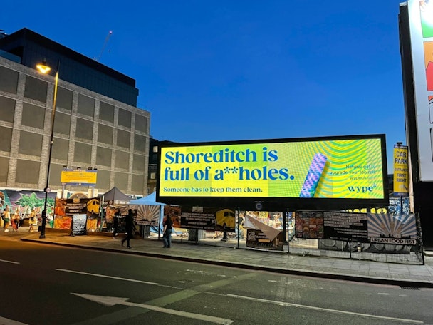 Wet wipe brand admits ‘Shoreditch is full of a**holes’ in butt-cheeky OOH campaign