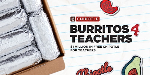 Chiptole to honor teachers with $1 million worth free meals
