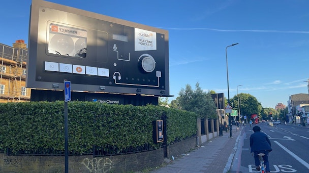 Audible encourages people to listen to stories via interactive billboards