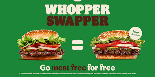 Burger King UK is letting customers swap Whopper with vegan burgers on National Burger Day