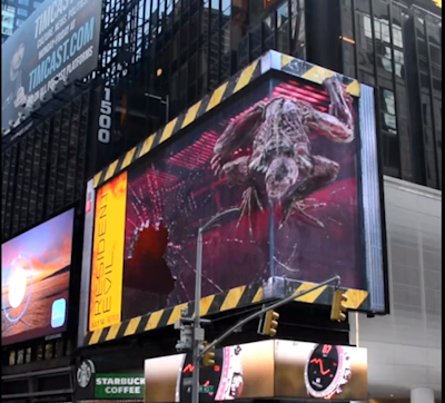 Resident Evil promotes its latest series with a life-like 3D billboard campaign