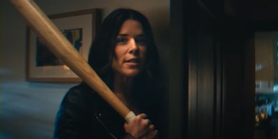 Scream star Neve Campbell highlights the horror of blood shortage in Red Cross's latest