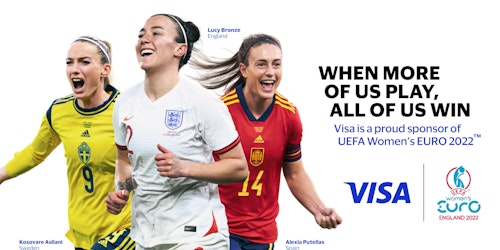 Visa spotlights on the synergy between sports and business in Uefa Women's Euro 2022 campaign