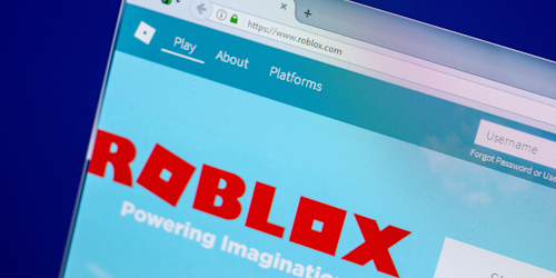 Homepage of the roblox.com website