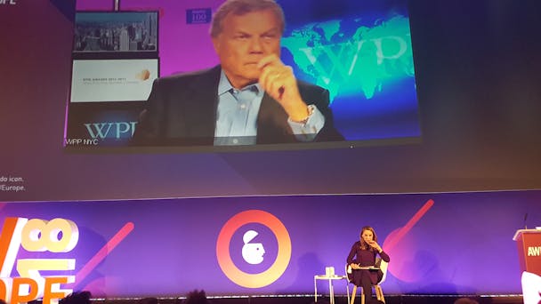 Sir Martin Sorrell speaking at AWEuraope Sir Martin Sorrell speaking at AWEuraope