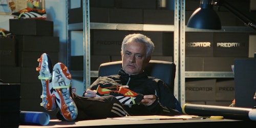 Jose Mourinho in Adidas Predator campaign, a positive example
