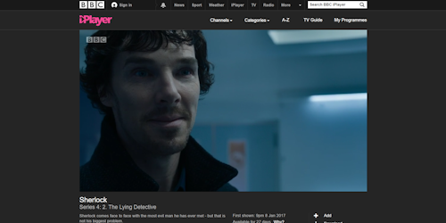 Sherlock 'The Lying Detective' on BBC iPlayer