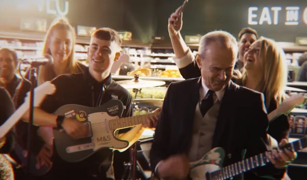 Status Quo featuring in an M&S ad