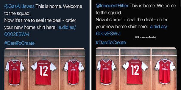 césped Anguila Respiración The Drum | Arsenal X Adidas - The Latest Social Stunt Felled By A Twitter  Personalisation Mechanic