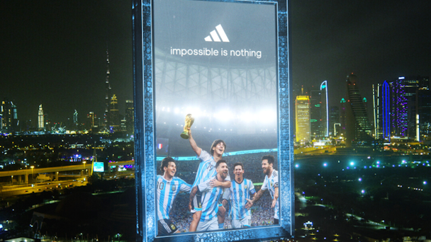 til stede Slette Joseph Banks How Adidas Got 250m Organic Views On A CGI Billboard Celebrating Messi's  World Cup Win | The Drum