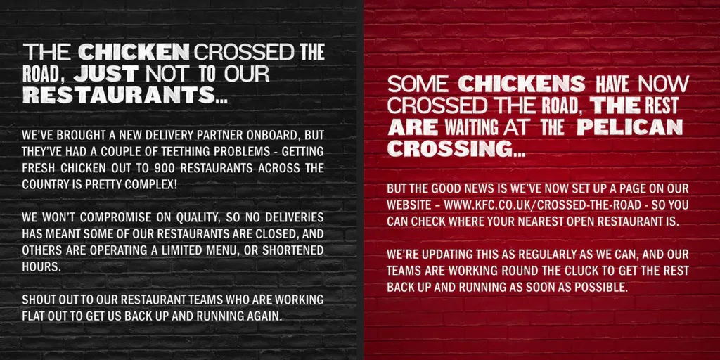 KFC UK calmly clucks about its chicken closure calamity | The Drum