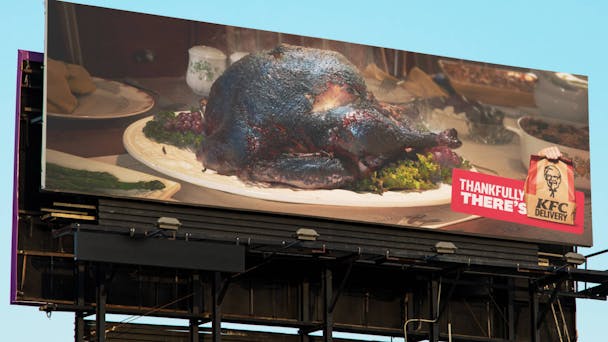 kfc thanksgiving billboard