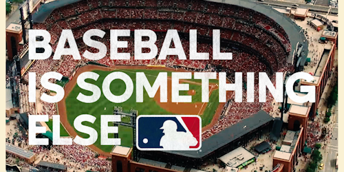 title card that says "baseball is something else"