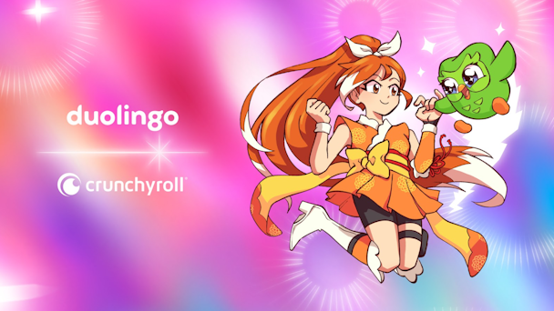 duolingo + crunchyroll title card