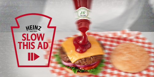 heinz ketchup bottle with motion blur