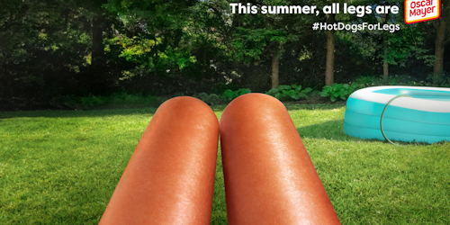 hot dog "legs" tanning outside