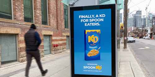billboard that says: "finally, a KD for spoon eaters"