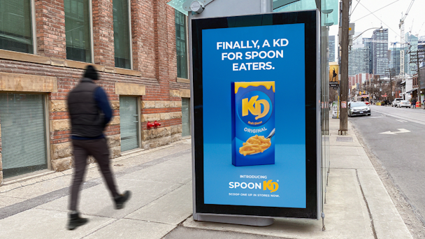 billboard that says: "finally, a KD for spoon eaters"